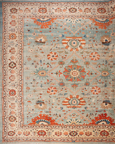 152517 Persian Collection Sultanbad Light Blue/Cream 20.5 X 23.4